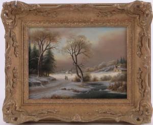 VERVEER abraham 1900-1900,Dutch winter landscape,Burstow and Hewett GB 2016-12-14