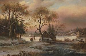 VERVEER abraham 1900-1900,Winter landscape,1927,Aspire Auction US 2015-10-31