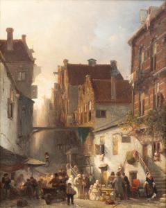 VERVEER Salomon Leonardus 1813-1876,The Jewish Quarter in Amsterdam,1859-1863,Venduehuis 2023-11-14