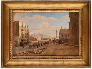VERVLOET Frans 1795-1872,Veduta dal molo di Napoli,1824,Wannenes Art Auctions IT 2023-11-29