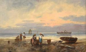 VESCOVI A. 1800-1800,Beach scene at Alk Maar (Netherlands),19th century,Tennant's GB 2022-09-16