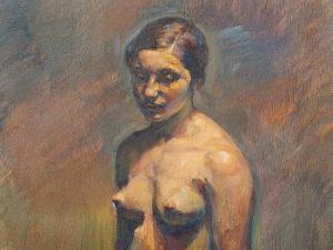 VESELY Veno 1879-1953,Female Semi-Nude,1950,Auctionata DE 2014-04-11