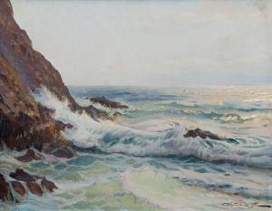 VESHILOV Konstantin Aleks 1877-1945,Sea landscape,1930,Sovcom RU 2017-03-30