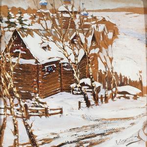 VESHILOV Konstantin Aleks 1877-1945,Winter landscape,1905,Bruun Rasmussen DK 2014-06-16