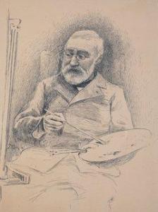 VESHIN Iaroslav 1860-1915,Selbstporträt vor der Staffelei,Auktionshaus Dr. Fischer DE 2019-12-06