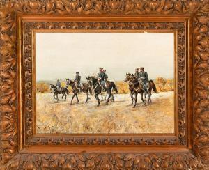 VESIN Jaroslav Friedrich 1859-1915,Horse riders in landscape,Deutsch AT 2021-07-07