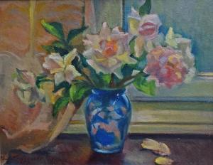 VESLOVSCHI NITESCU Vera 1901-1974,Vas cu flori / Flowers in vase,1953,GoldArt RO 2017-09-27