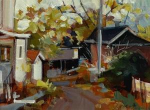 VEST Jim 1939-1900,Edmonton Back Lane Fall #1,Lando Art Auction CA 2022-02-13