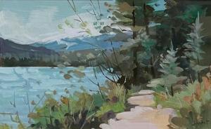 VEST Jim 1939-1900,Lac Beauvert Path Jasper,Lando Art Auction CA 2021-10-24