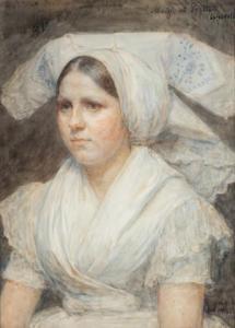 VETH Jan 1864-1925,'Meisje uit Preilack (Spreewald)'/A portrait of a ,1904,Venduehuis NL 2018-11-21