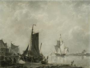 VETTEWINKEL Hendrik 1809-1878,Dutch estuary scene,Gorringes GB 2007-10-23
