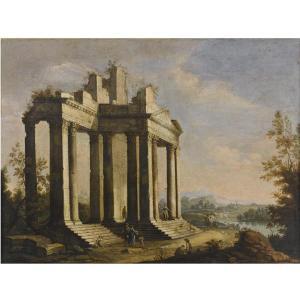 VETTURALI Gaetano 1701-1783,Paesaggio con architettura classica,San Marco IT 2009-12-13