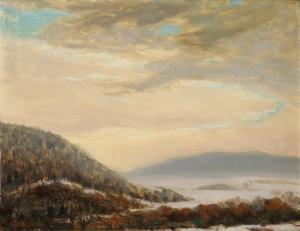 VEZIN Charles 1858-1942,Snowy Hudson Landscape,Hindman US 2021-05-03