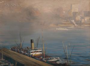 VEZIN Charles 1858-1942,The East River,1912,Skinner US 2020-01-23