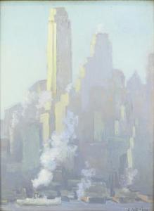 VEZIN Charles 1858-1942,View of Manhattan, New York,Clars Auction Gallery US 2019-09-15