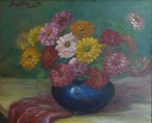 VIA MARTIN 1900-1900,Bouquet de fleurs dans un vase bleu,Etienne de Baecque FR 2017-10-19