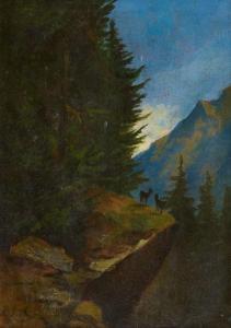 VIANI AGOSTINO 1841-1933,Paesaggio montano con stambecchi,Fabiani Arte IT 2022-07-23