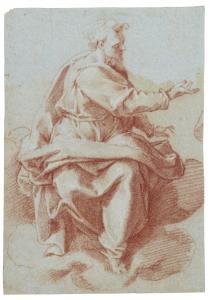 VIANI Antonio Maria,STUDY OF A SEATED MAN ON A CLOUD, HIS ARM OUTSTRET,Sotheby's 2018-01-31
