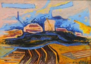 VIANO LUIGI 1910-1990,Modernistic Landscape,1963,Rachel Davis US 2017-03-25