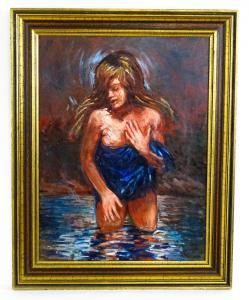 VICARI Andrew 1932-2016,Bather, A study of a female bather in the sea,Claydon Auctioneers 2023-12-30