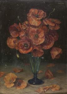 VICENTINI GIUSEPPE 1800-1900,POPPIES IN A VASE,Babuino IT 2014-12-15