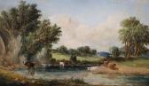 VICKERS Alfred 1786-1869,Cattle watering in a landscape,1868,Gorringes GB 2021-12-07