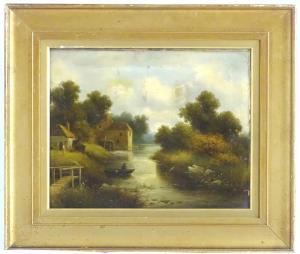 VICKERS Charles,A wooded river landscape with a watermill and figu,Claydon Auctioneers 2021-02-18