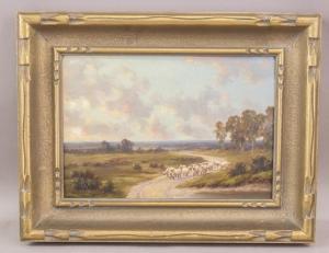VICKERS Henry Harold 1851-1919,landscape scene with sheep on a trail,1916,888auctions CA 2024-01-11