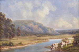 VICKERS Henry Harold 1851-1919,landscape with cows,888auctions CA 2023-03-09