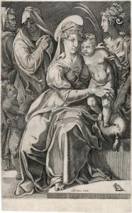 VICO Enea Vicus 1523-1567,Die Heilige Familie,1542,Galerie Bassenge DE 2023-06-07