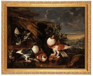 VICTOR Jacobus 1640-1705,Paesaggio con colombe,Wannenes Art Auctions IT 2024-03-05