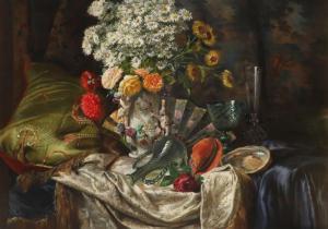 VICTORIA Princess Royal 1868-1935,Still life with marguerites, sunflowers, ro,1886,Woolley & Wallis 2021-08-11