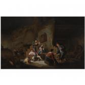 Victorijns Anthonie,A BARN INTERIOR WITH PEASANTS MAKING MUSIC, DRINKI,Sotheby's 2007-11-13