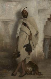 VIDAL Eugène Vincent,Le marchand de volailles, Constantine (Algerie),1873,Rosebery's 2021-11-18