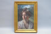 VIDAL Eugène Vincent 1850-1908,Portrait of a young girl,Hood Bill & Sons US 2017-12-12