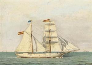 vidal Francisco 1867-1879,A Spanish brigantine under full sail,Christie's GB 2006-02-01