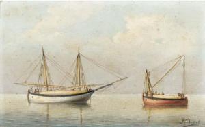 vidal Francisco 1867-1879,Mediterranean small craft at anchor,Christie's GB 2003-06-11