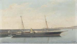 vidal Francisco 1867-1879,The steam yacht Dobhran lying in a Mediterranean h,Christie's 2003-06-11