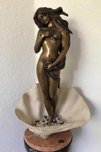 VIDAL Manuel 1953,nude female standing in shell with polished tumble,Hood Bill & Sons US 2018-04-24