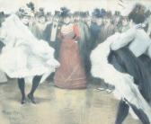 VIDAL Pierre 1900-1900,group of ladies and gentleman watching dancers,1989,Denhams GB 2017-09-06
