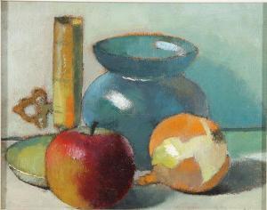 VIDLUND LARS 1920,Still Life with Vases and Fruit,1956,Jackson's US 2011-11-15