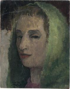 VIEGENER Eberhard 1890-1967,Portrait seiner Ehefrau Annemarie,1946,Galerie Bassenge DE 2023-06-10
