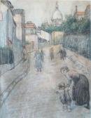 VIEILLARD Emile M 1800-1900,Rue animée à Montmartre,Piasa FR 2011-05-27