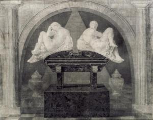 VIEN Joseph Marie,Capriccio mit dem Grabmal Giuliano de Medicis,1830,Galerie Bassenge 2012-11-29