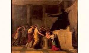 VIEN Joseph Marie 1716-1809,Femmes romaines déposant leurs biens les plus pr,1794,Beaussant-Lefèvre 2004-12-03