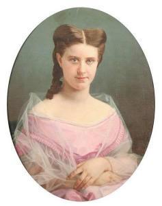 VIENOT Edouard 1804,PORTRAIT OF A LADY IN A PINK DRESS,Sloans & Kenyon US 2006-11-12