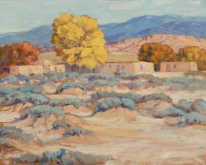 VIERRA Carlos 1876-1937,Barrancas,Santa Fe Art Auction US 2018-11-10