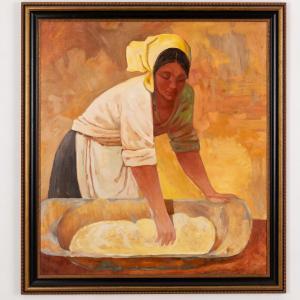 VIERU Igor 1923-1988,La mamma impasta il pane bianco,Wannenes Art Auctions IT 2021-10-26