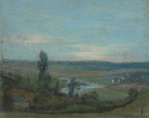 VIGEE LEBRUN Elizabeth Louise,The Meuse Valley with a village and figures,Sotheby's 2024-01-31