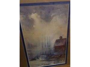 VIGERS Frederick 1852-1922,The Moonlit Quayside, Yarmouth,Keys GB 2016-05-31
